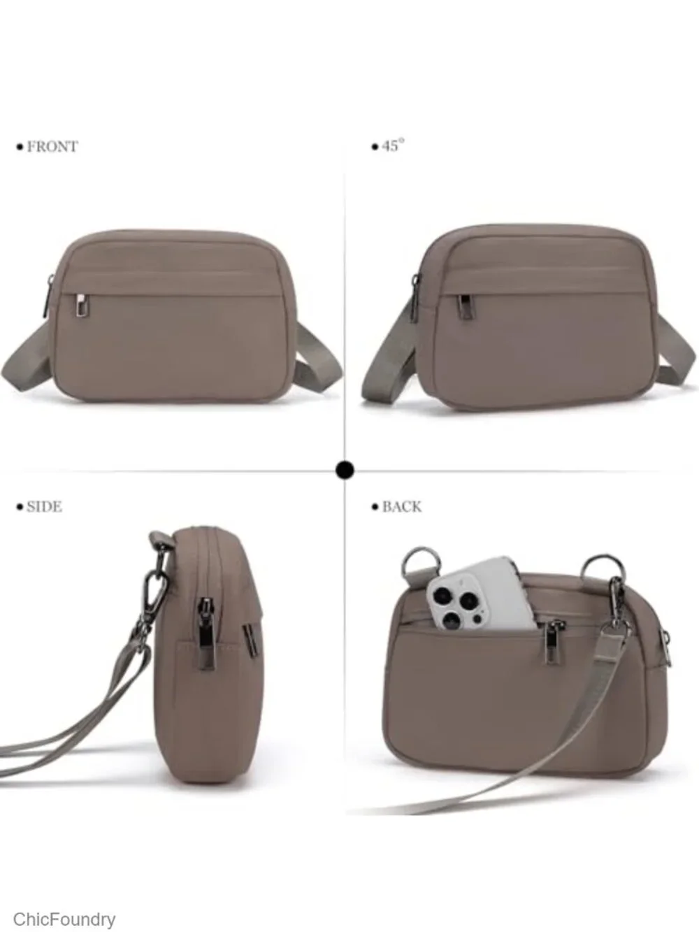 Small Crossbody Bag with Adjustable Strap, Nylon Fanny Pack
